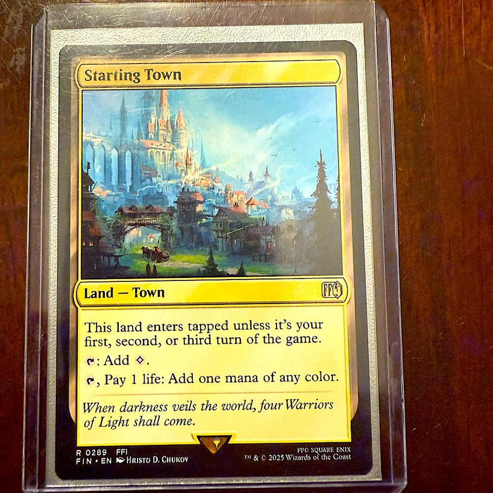 Starting Town Land Card MTG magic the gathering